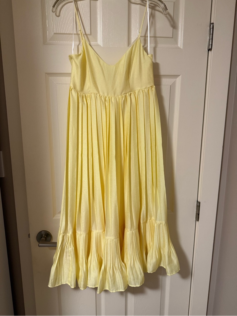 H&M Pale Yellow Pleated Sundress